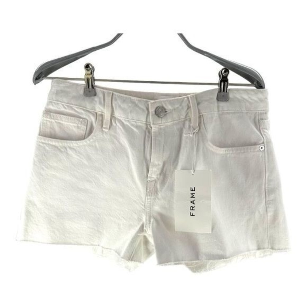 FRAME | White Le Grand Garçon Denim Shorts Jean